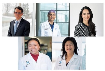 Principal Investigators on the projects include (clockwise from top left): Drs. Richard Aviv, Manoj Lalu, Jenna Evans, Eve Tsai, Jing Wang 